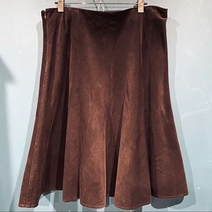 Jones New York Brown Corduroy Skirt Sz14